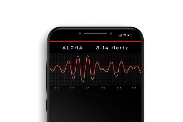 Alpha Wellen Musik Frequenzen in einem EEG zu sehen