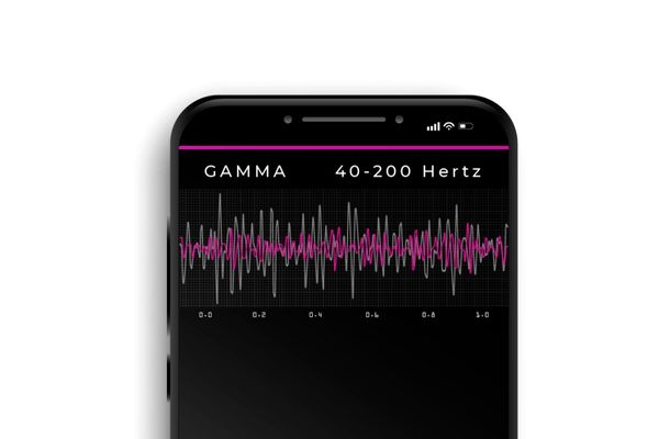 Gamma Wellen Musik Frequenzen in einem EEG zu sehen