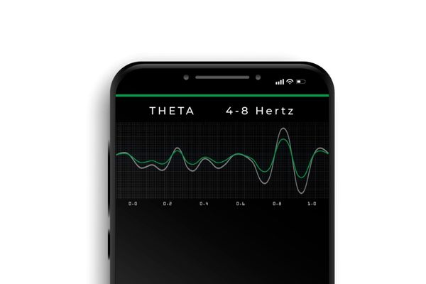 Theta Wellen Musik Frequenzen in einem EEG zu sehen